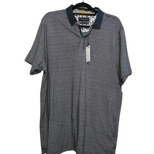 Denim & Flower Navy Polo Shirt Size 2X NEW